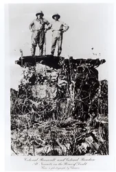 Colonel Roosevelt and Colonel Rondon at Navaite on the River of Doubt, from a photograph by Cherrie, 1898